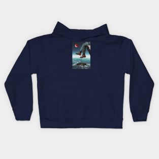 Sitting above the earth Kids Hoodie